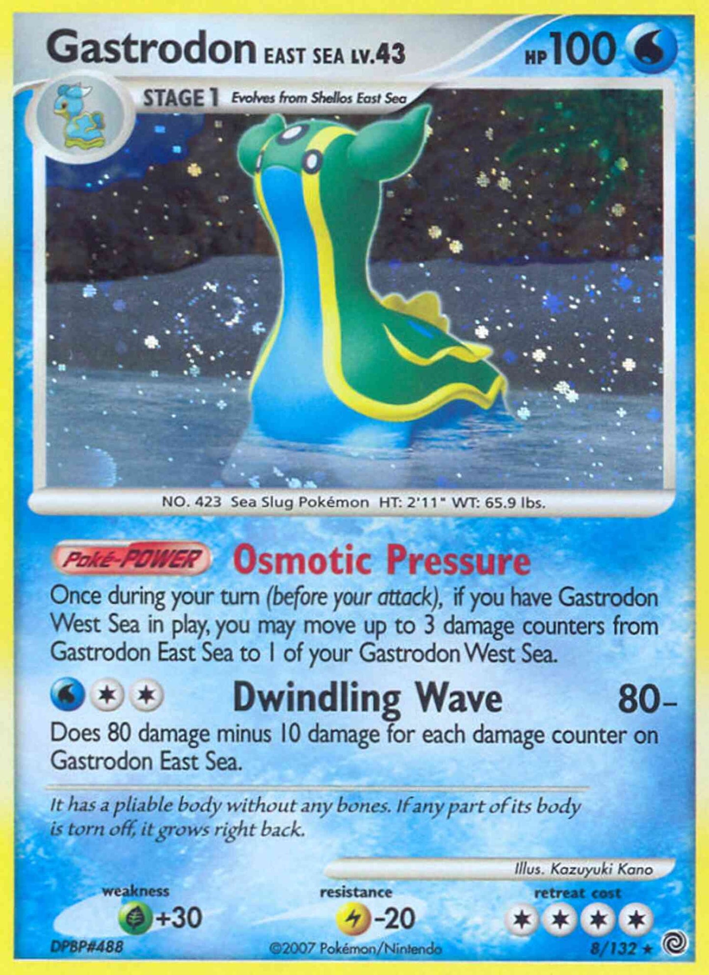 Gastrodon East Sea - 8/132 - Rare Holo [dp3-8] [Reverse Holo]