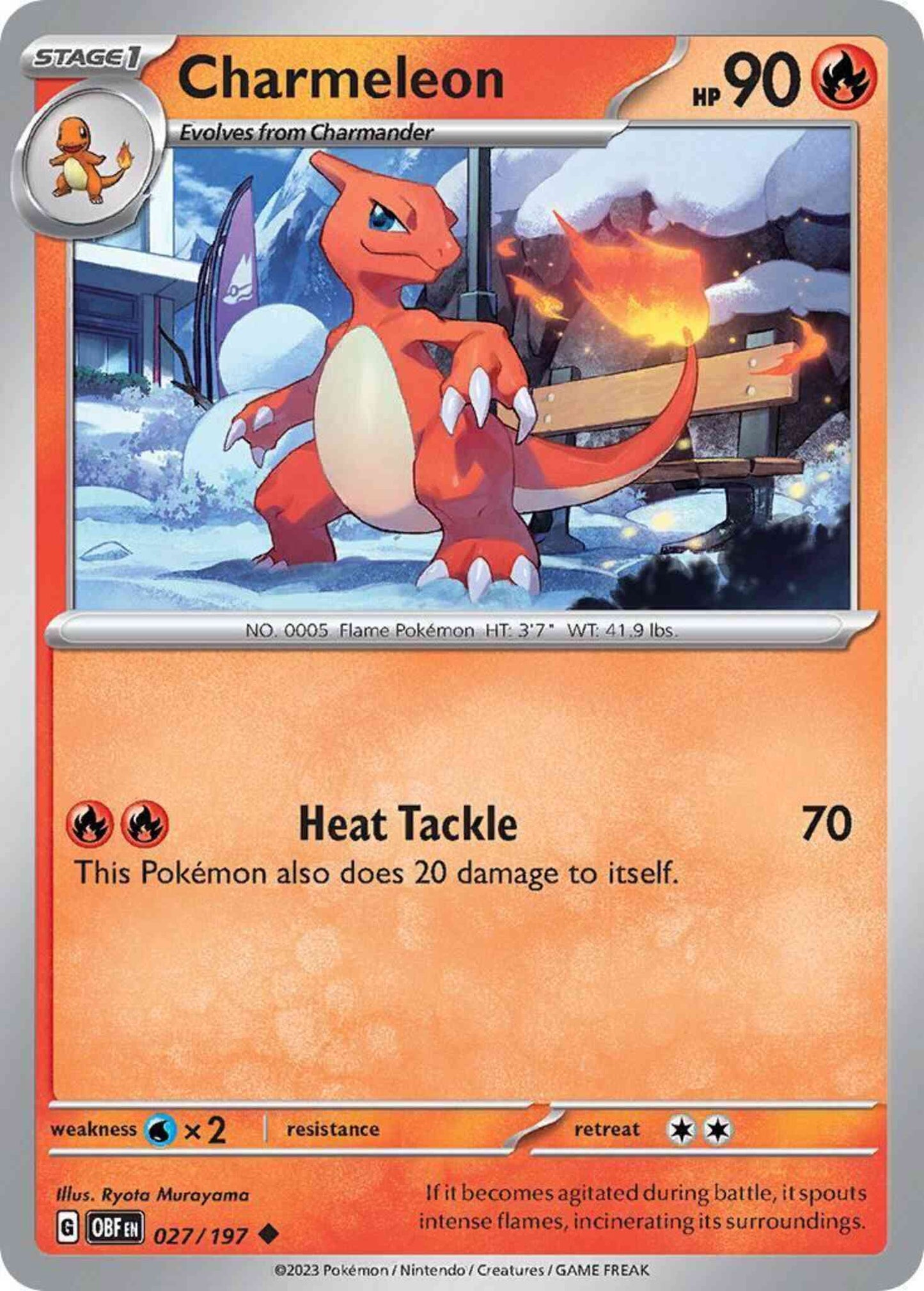 Charmeleon - 027/197 - Uncommon [sv03-027] [Non-Holo]