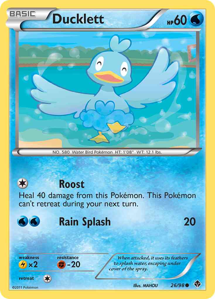 Ducklett - 26/98 - Common [bw2-26] [Reverse Holo]