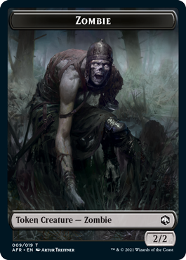 Illusion Token (03) // Zombie Token (09) [Adventures In The Forgotten Realms Commander: Tokens] [Non-Foil]