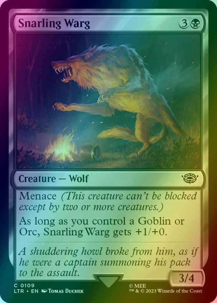Snarling Warg [109] [The Lord of the Rings: Tales of Middle-earth] [Foil]