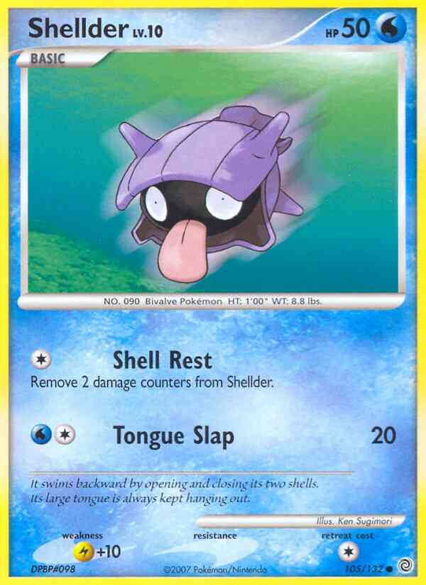 Shellder - 105/132 - Common [dp3-105] [Reverse Holo]
