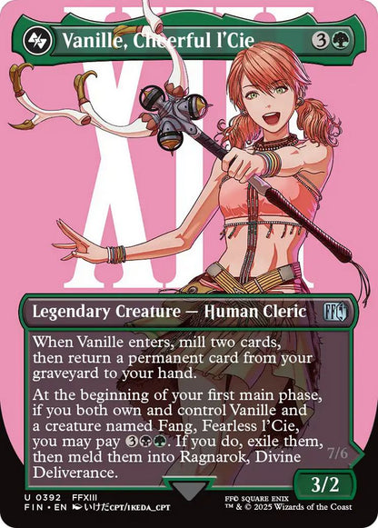 Vanille, Cheerful l'Cie // Ragnarok, Divine Deliverance [392] [Borderless] [Character] [FINAL FANTASY] [Non-Foil]