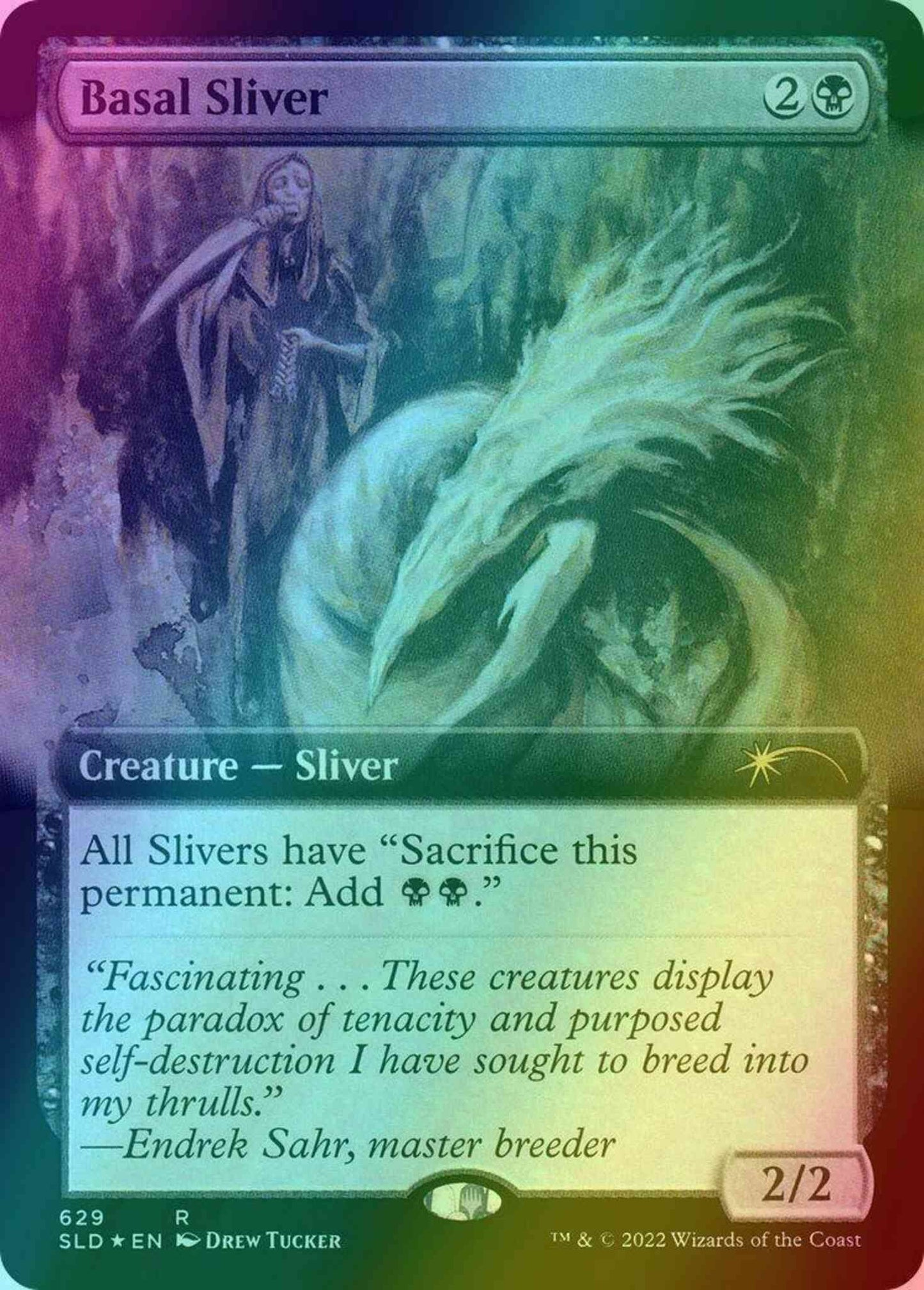 Basal Sliver [0629] [Extended Art] [Drew Tucker] [Secret Lair Drop] [Foil]