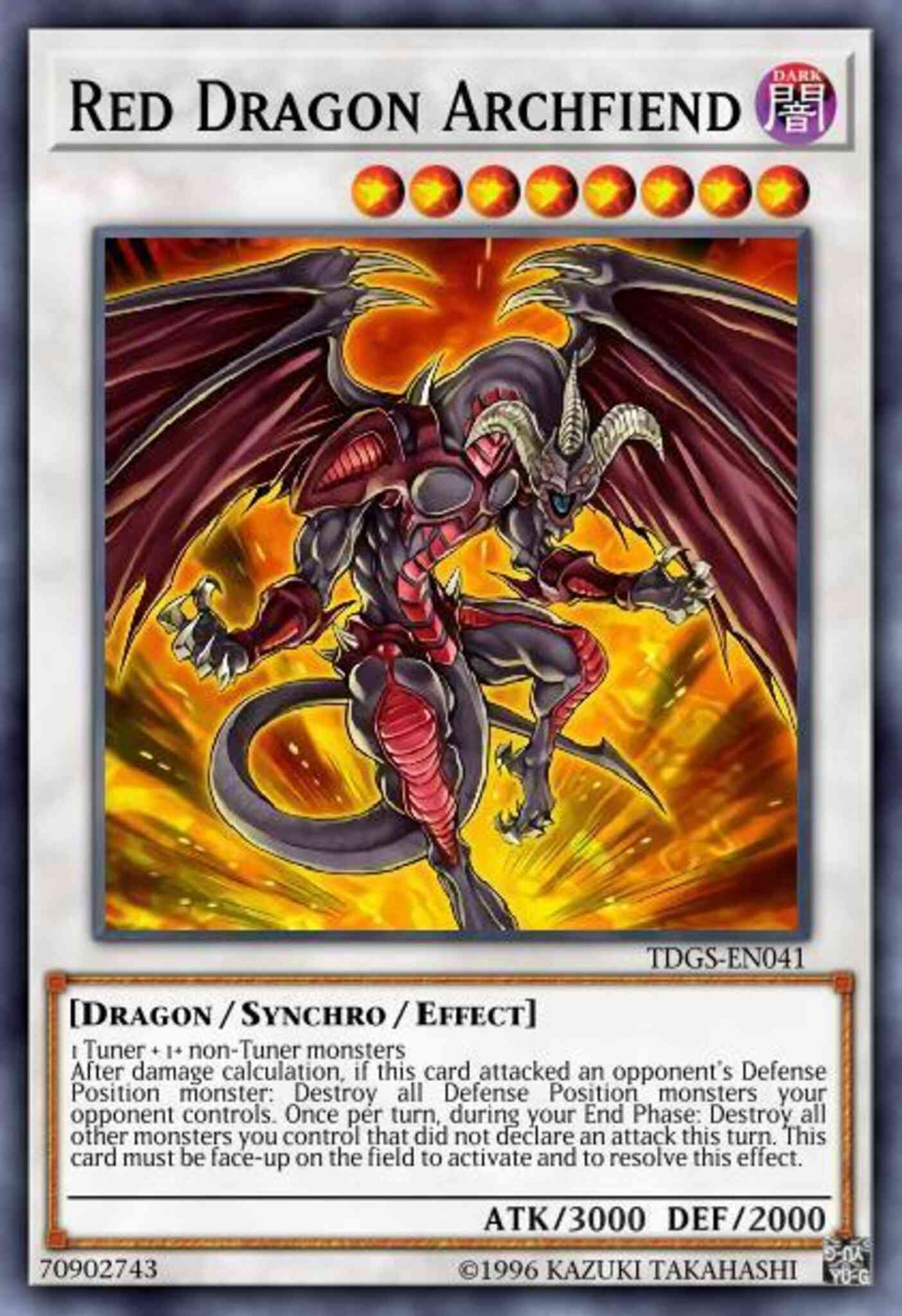 Red Dragon Archfiend - TDGS-EN041 - Ultra Rare - 1st Edition