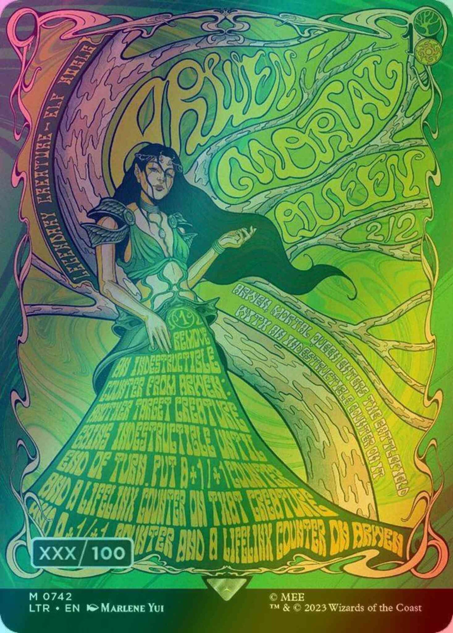 Arwen, Mortal Queen - Serial Numbered [742z] [Borderless] [Poster] [The Lord of the Rings: Tales of Middle-earth] [Foil]