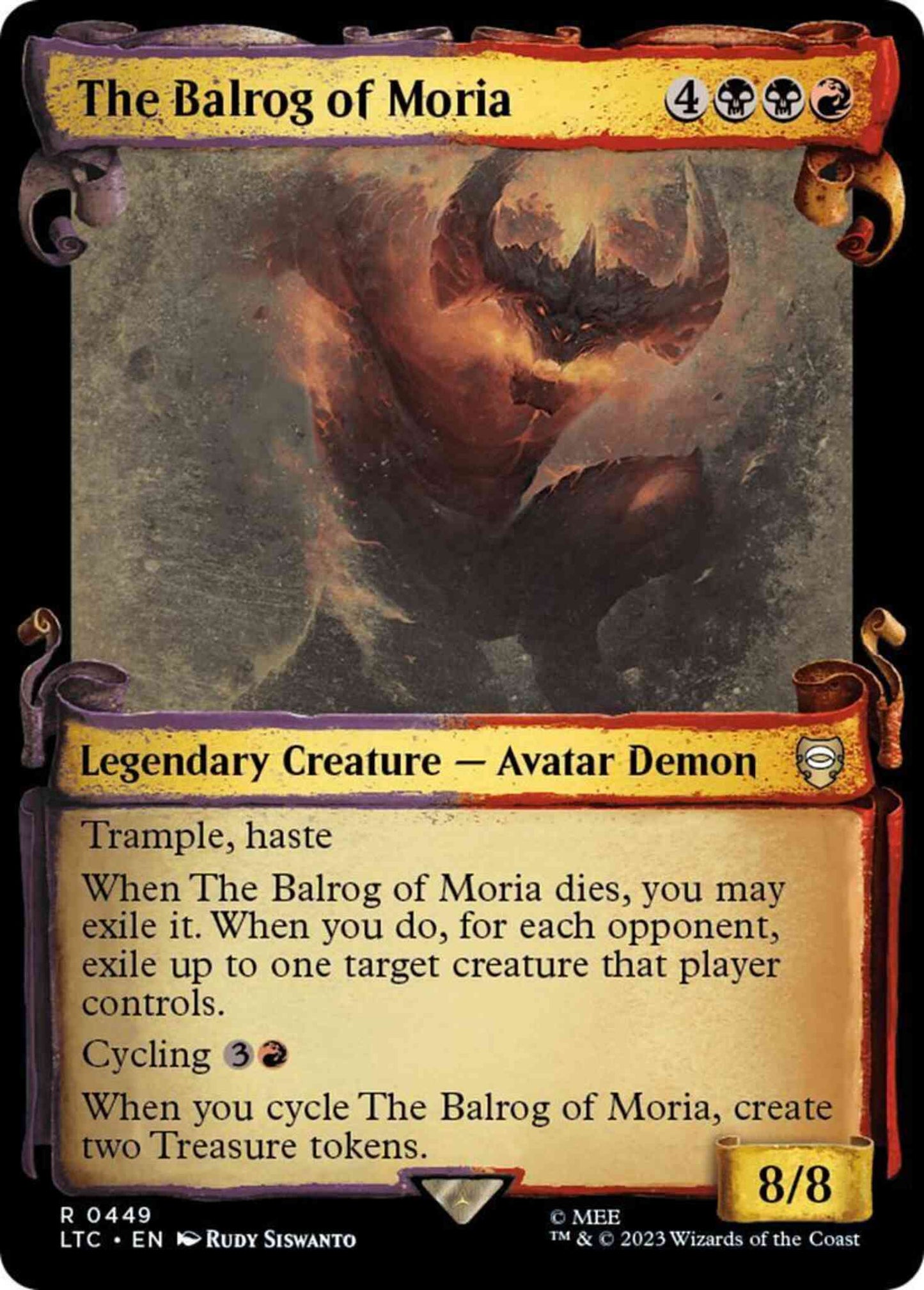 The Balrog of Moria [449] [Scrolls Showcase] [The Lord of the Rings: Tales of Middle-earth: Commander] [Non-Foil]