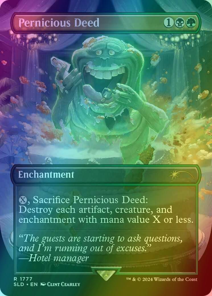 Pernicious Deed [1777] [Borderless] [Ghostbusters: Slimer] [Secret Lair Drop] [Foil]