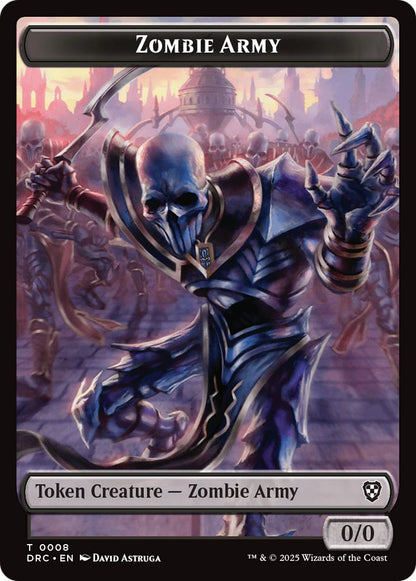 Shapeshifter Token (04) // Zombie Army Token (08) [Aetherdrift: Commander: Tokens] [Non-Foil]