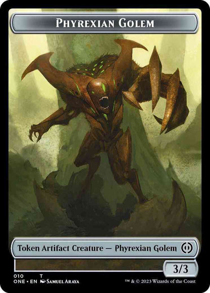 Phyrexian Golem Token (10) // Phyrexian Mite Token (12) [Phyrexia: All Will Be One: Tokens] [Non-Foil]