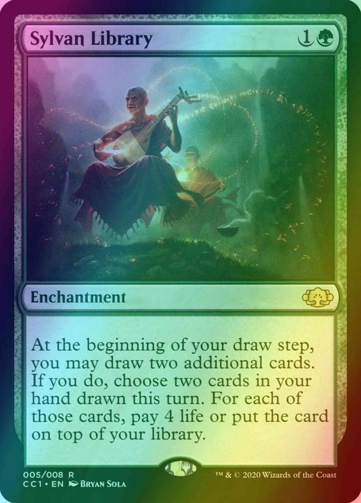 Sylvan Library [5] [Commander Collection: Green] [Foil]