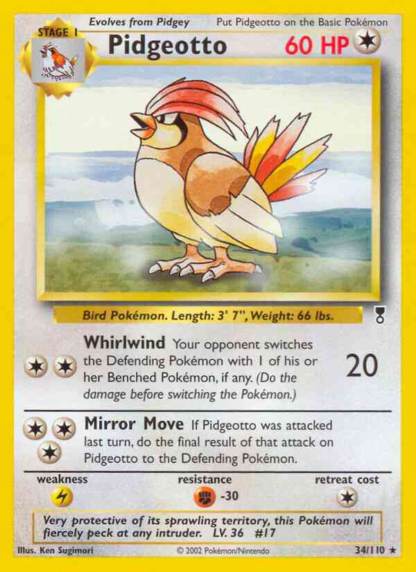 Pidgeotto - 34/110 - Rare [base6-34] [Non-Holo]