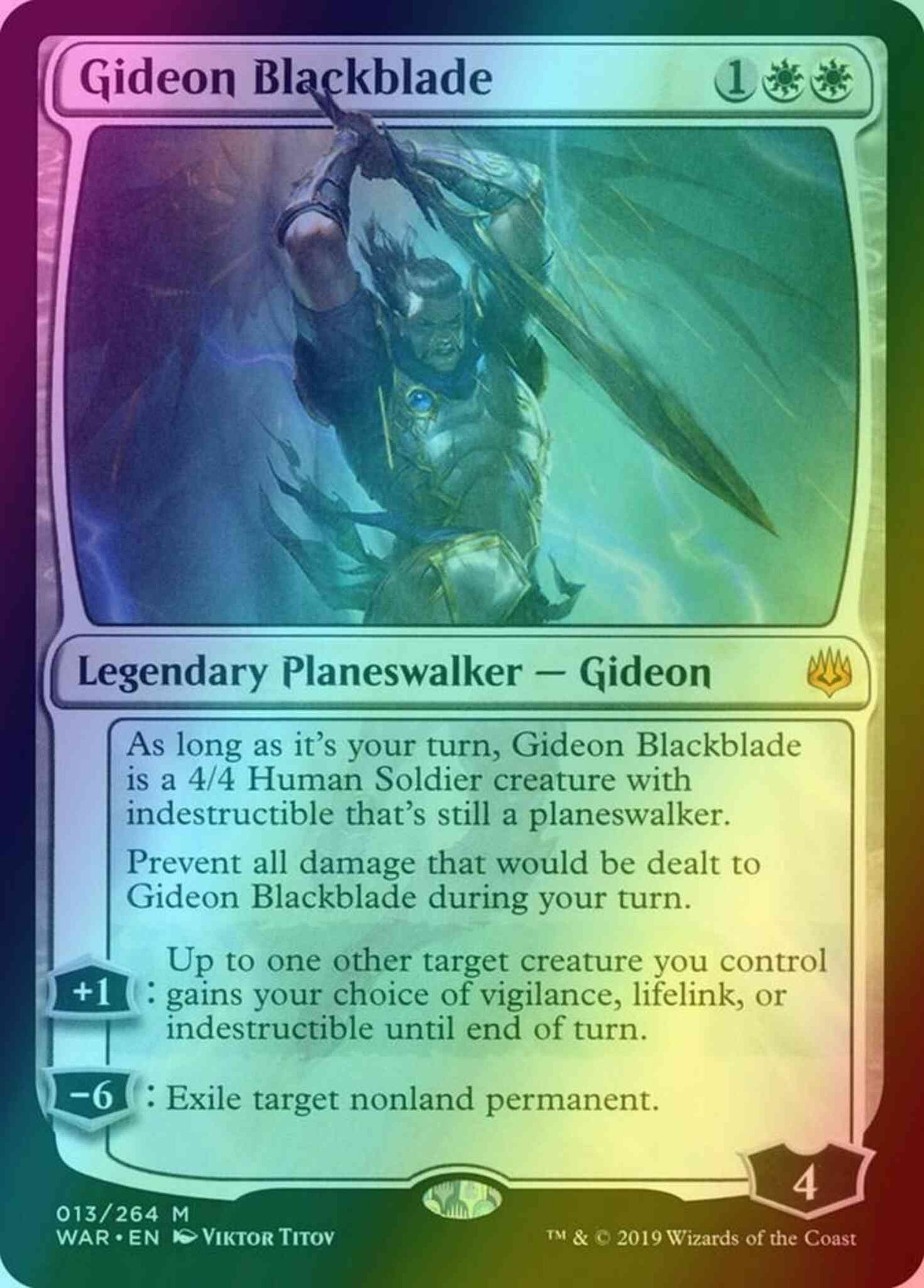 Gideon Blackblade [13] [War of the Spark] [Foil]