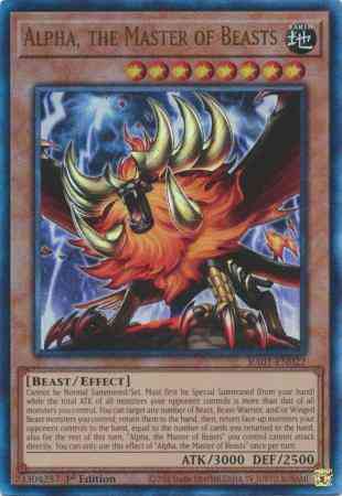 Alpha, the Master of Beasts - RA01-EN022 - Prismatic Ultimate Rare - 1st Edition