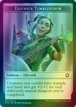 Ellywick Tumblestrum Emblem (16) // Treasure Token (15) [Adventures in the Forgotten Realms: Tokens] [Foil]