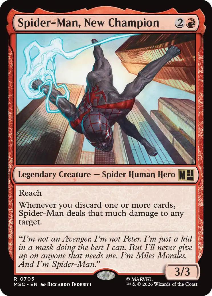 Spider-Man, New Champion [705] [Jumpstart] [Marvel Super Heroes: Commander] [Non-Foil]
