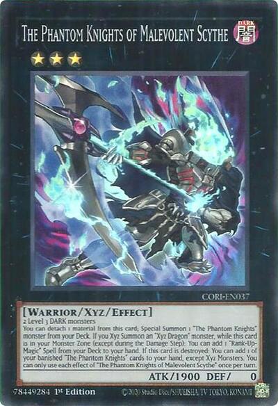The Phantom Knights of Malevolent Scythe - CORI-EN037 - Super Rare - 1st Edition