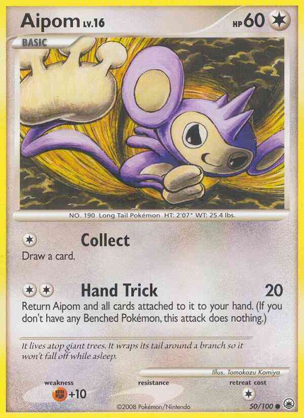 Aipom - 50/100 - Common [dp5-50] [Reverse Holo]