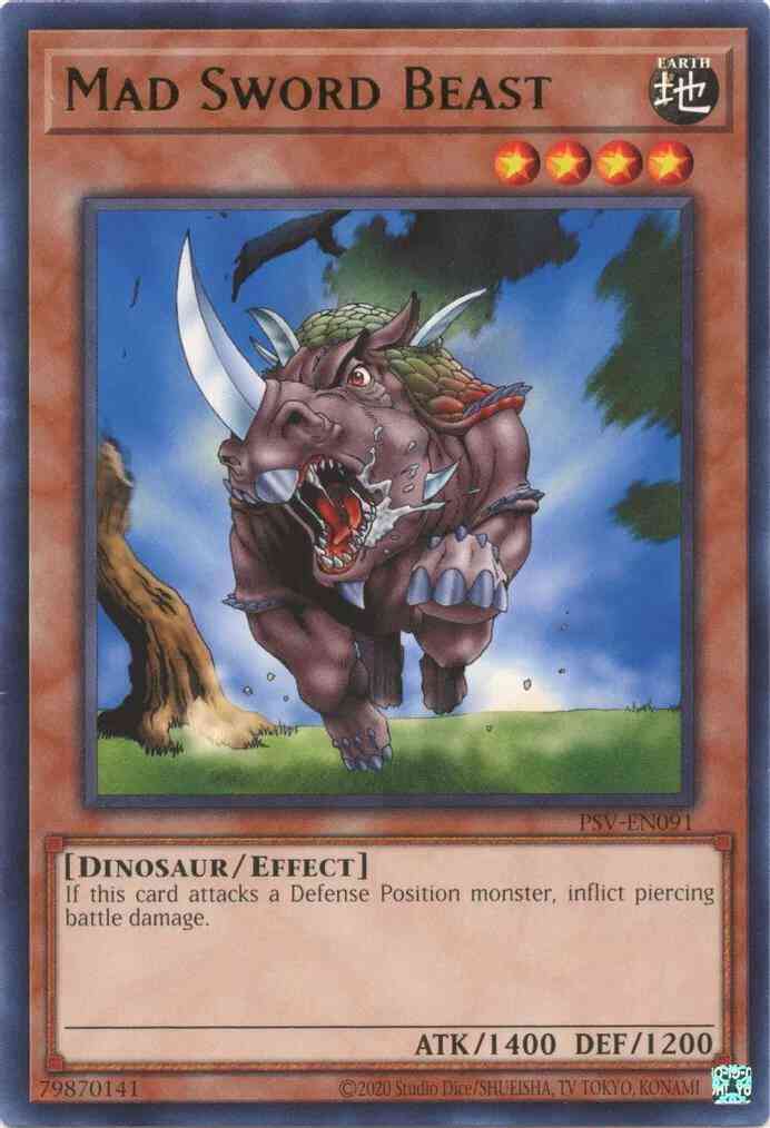 Mad Sword Beast - 25th Anniversary - PSV-EN091 - Rare - Unlimited