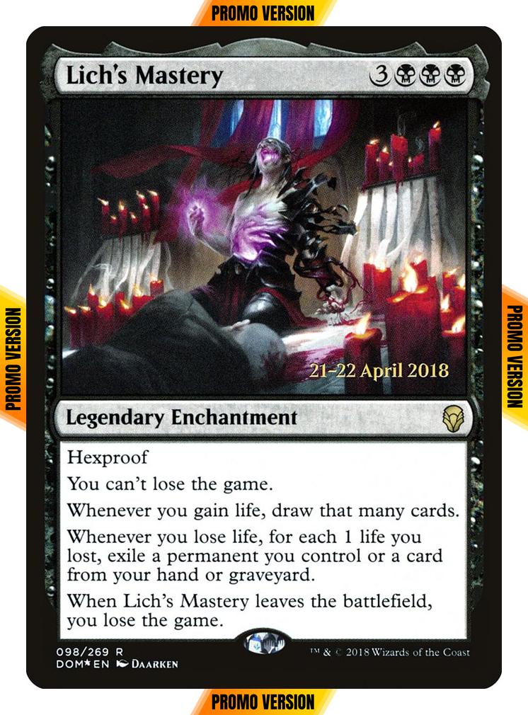 Lich's Mastery [98s] [Dominaria Promos] [Foil]