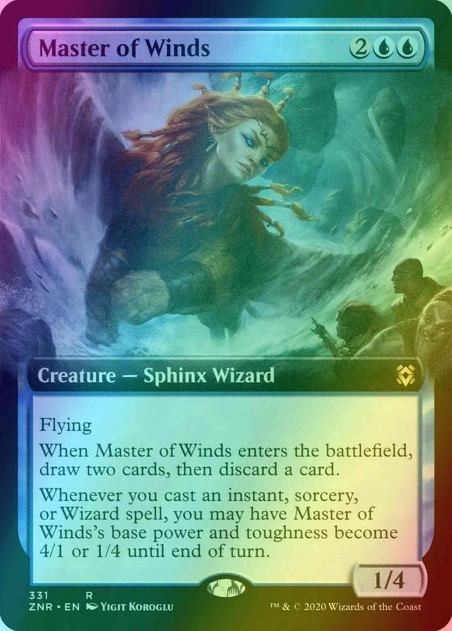 Master of Winds [331] [Extended Art] [Zendikar Rising] [Foil]