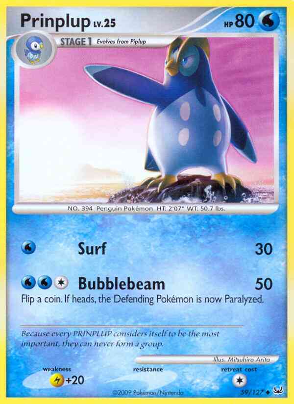 Prinplup - 59/127 - Uncommon [pl1-59] [Reverse Holo]