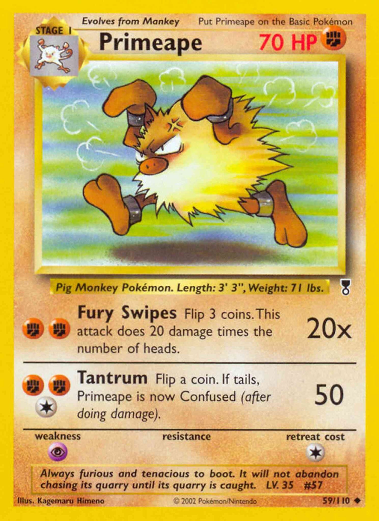 Primeape - 59/110 - Uncommon [base6-59] [Non-Holo]