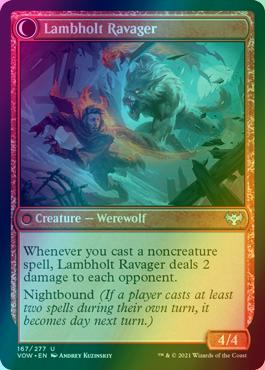 Lambholt Raconteur // Lambholt Ravager [167] [Innistrad: Crimson Vow] [Foil]