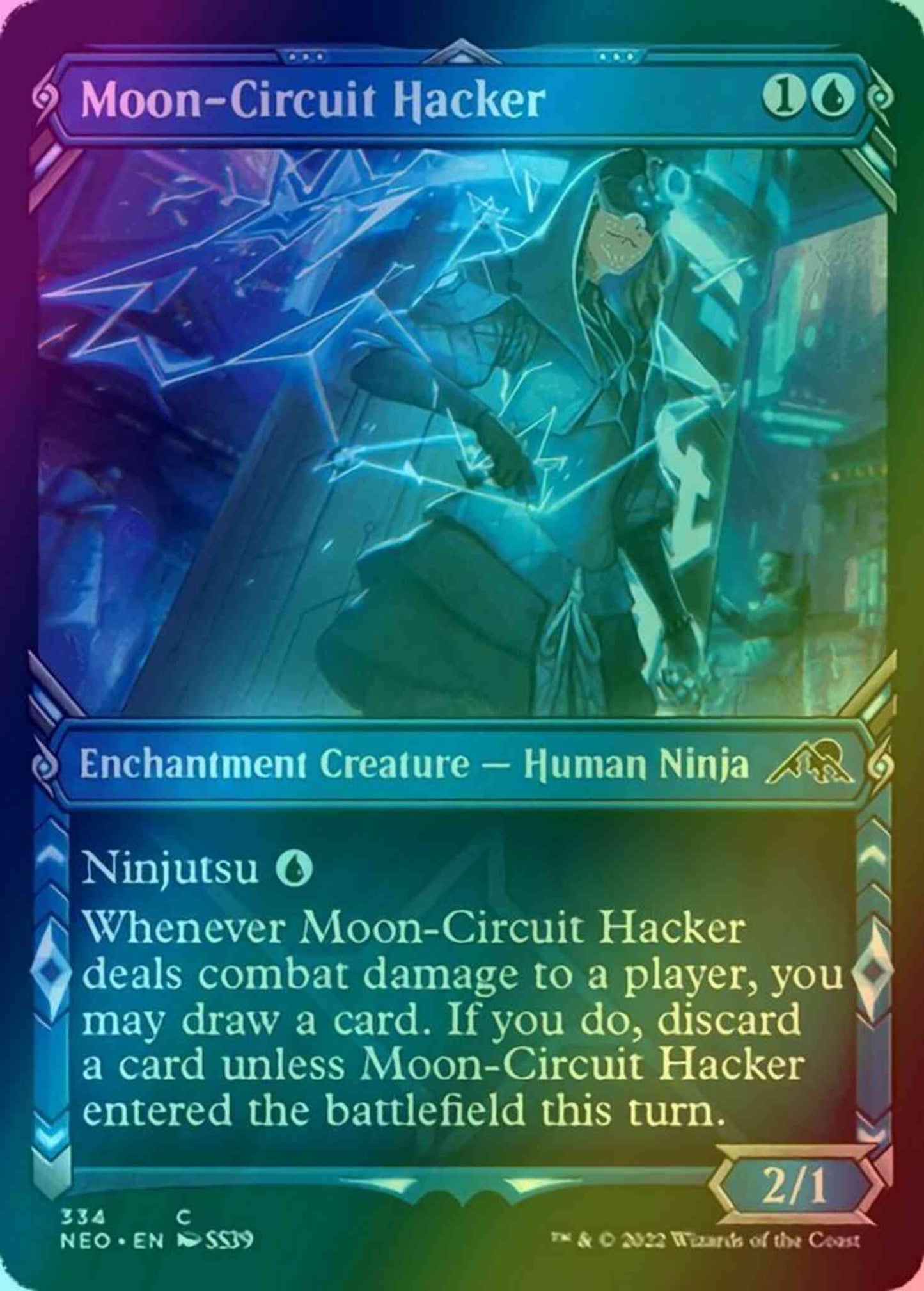 Moon-Circuit Hacker [334] [Ninja Showcase] [Kamigawa: Neon Dynasty] [Foil]