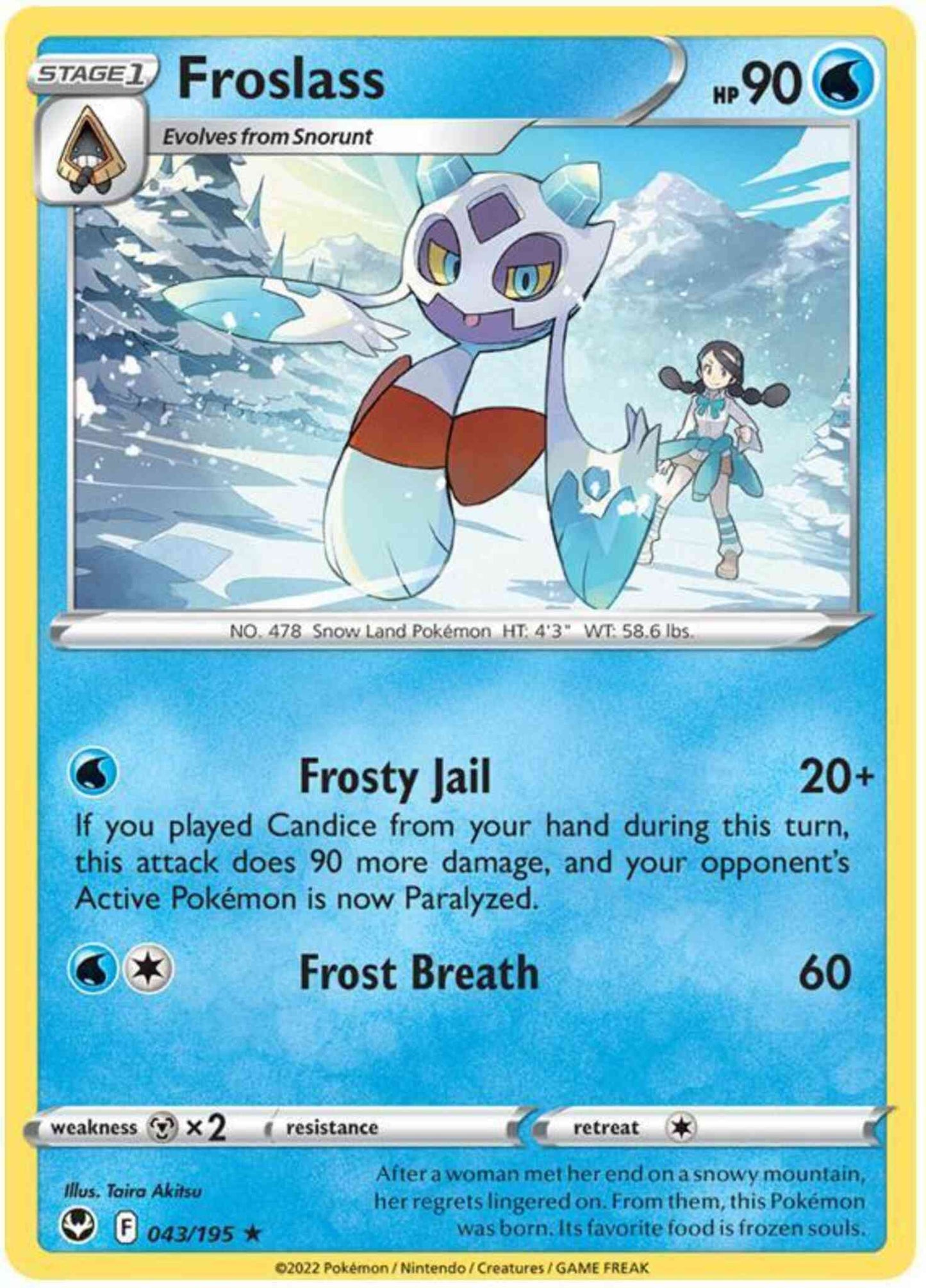 Froslass - 043/195 - Rare [swsh12-043] [Non-Holo]