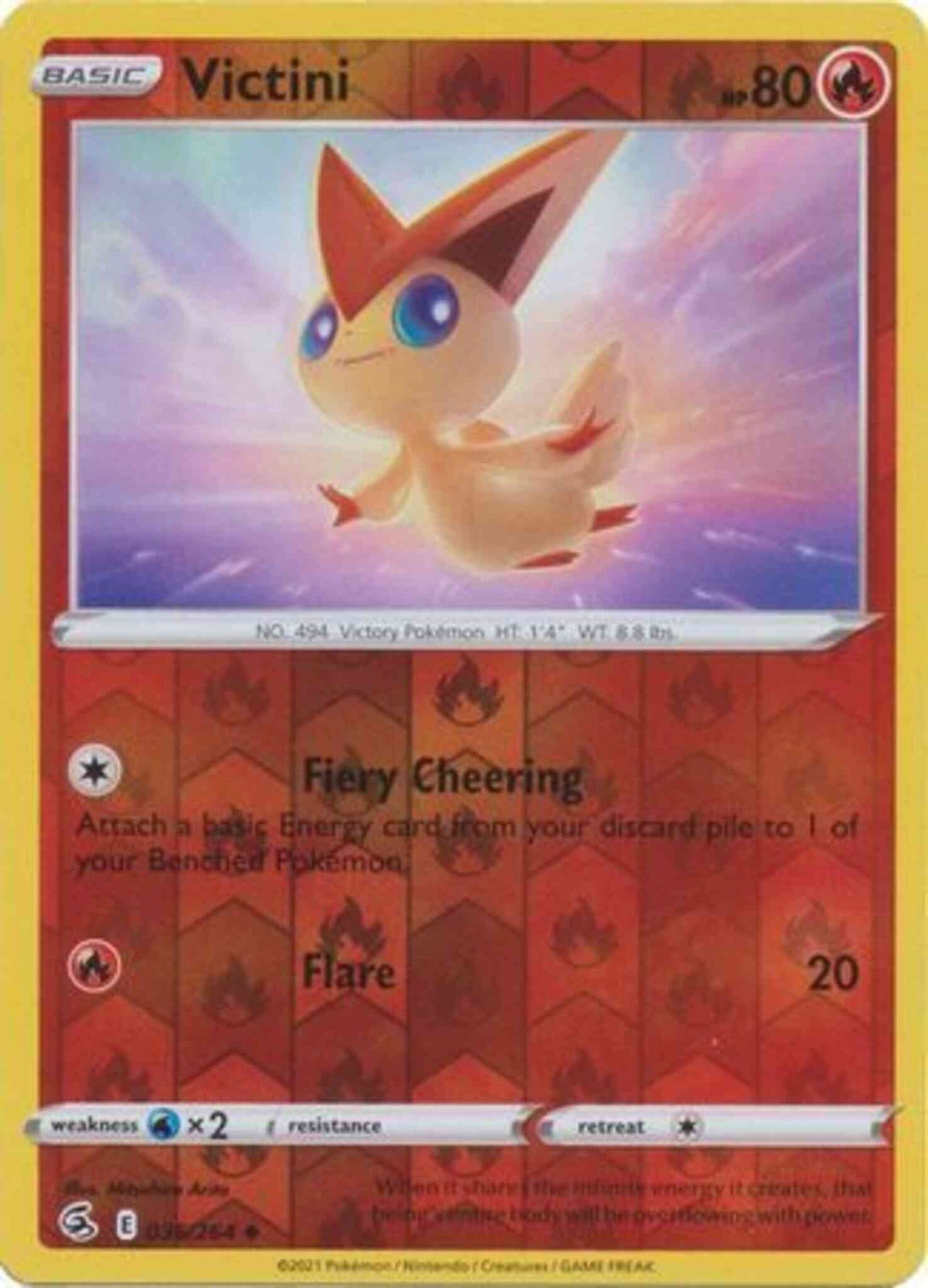 Victini - 036/264 - Uncommon [SWSH8-036] [Reverse Holo]