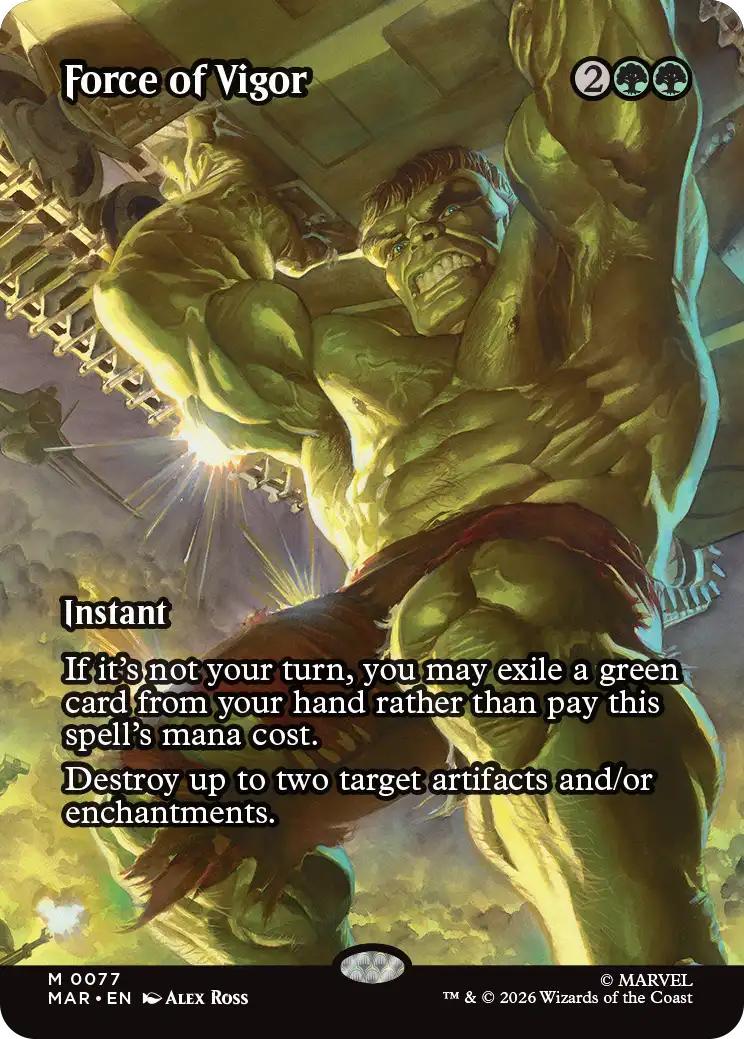 Force of Vigor [77] [Borderless] [Source Material] [Marvel Universe] [Non-Foil]