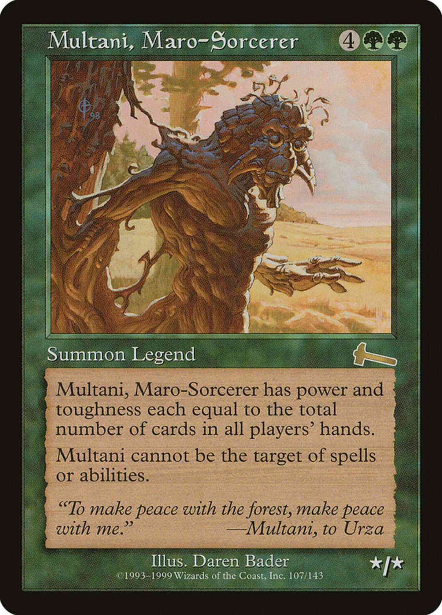Multani, Maro-Sorcerer [107] [Urza's Legacy] [Non-Foil]