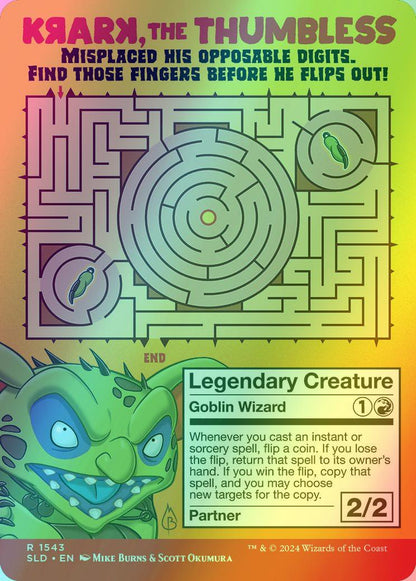 Krark, the Thumbless // Krark, the Thumbless [1543] [Borderless] [Just Add Milk: Second Helpings] [Secret Lair Drop] [Foil]