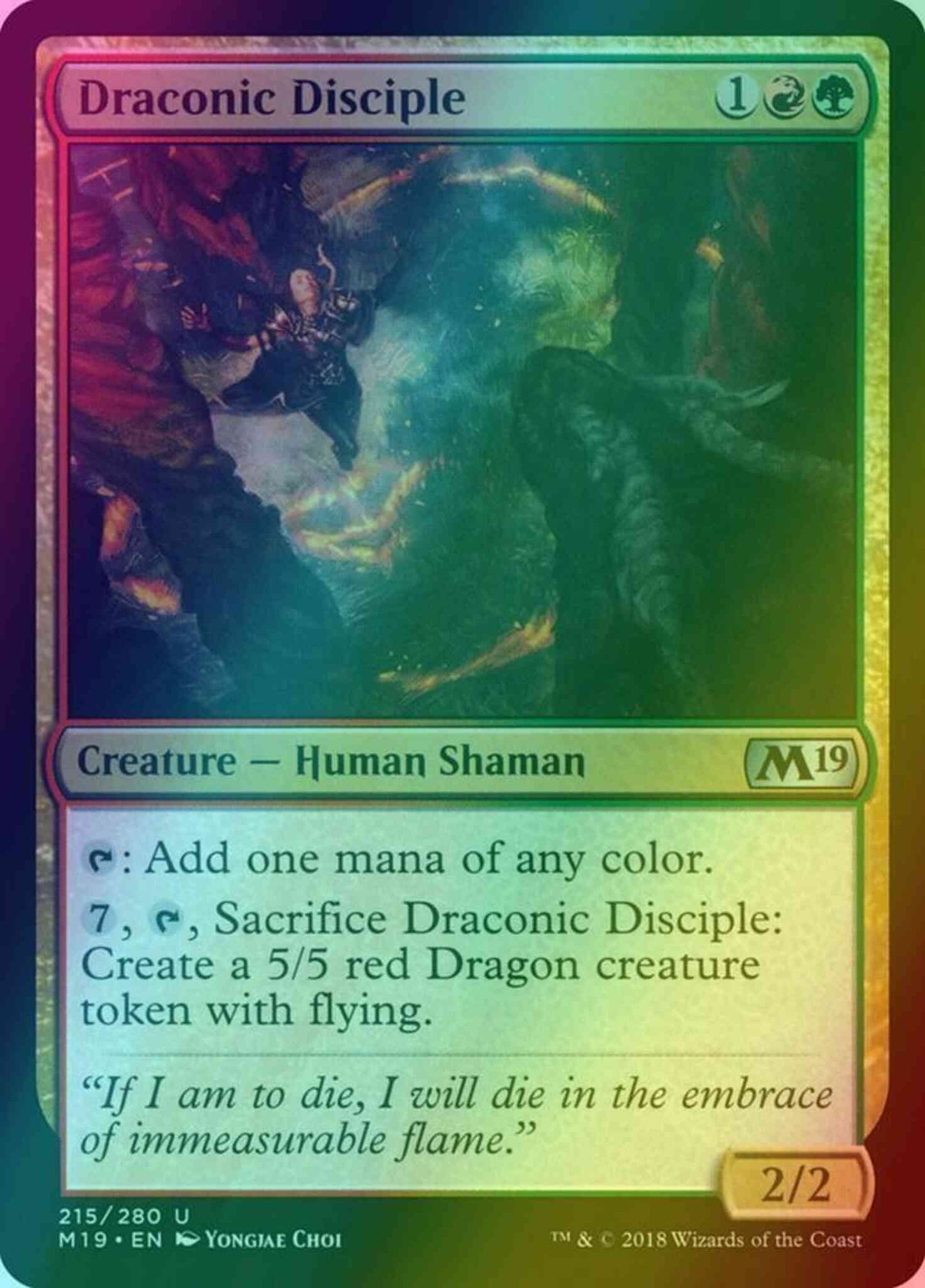 Draconic Disciple [215] [Core Set 2019] [Foil]