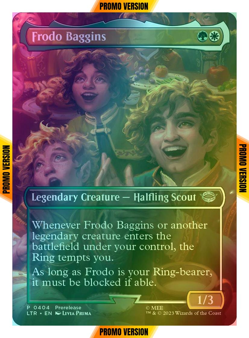 Frodo Baggins [404] [Borderless] [Prerelease] [The Lord of the Rings: Tales of Middle-earth] [Foil]