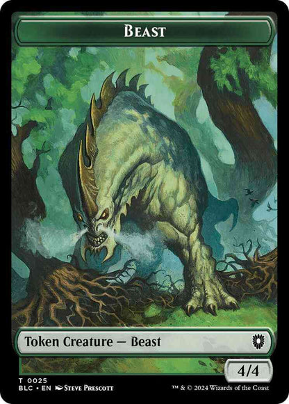 Beast Token (25) // Cat Token (26) [Bloomburrow: Commander: Tokens] [Non-Foil]