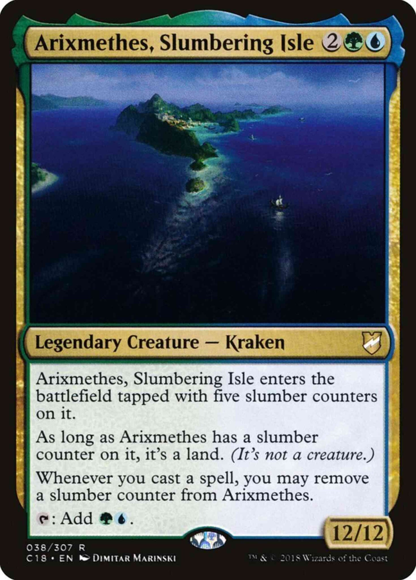 Arixmethes, Slumbering Isle [38] [Commander 2018] [Non-Foil]