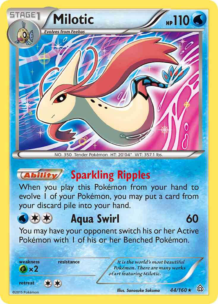 Milotic - 44/160 - Rare Holo [xy5-44] [Holo]