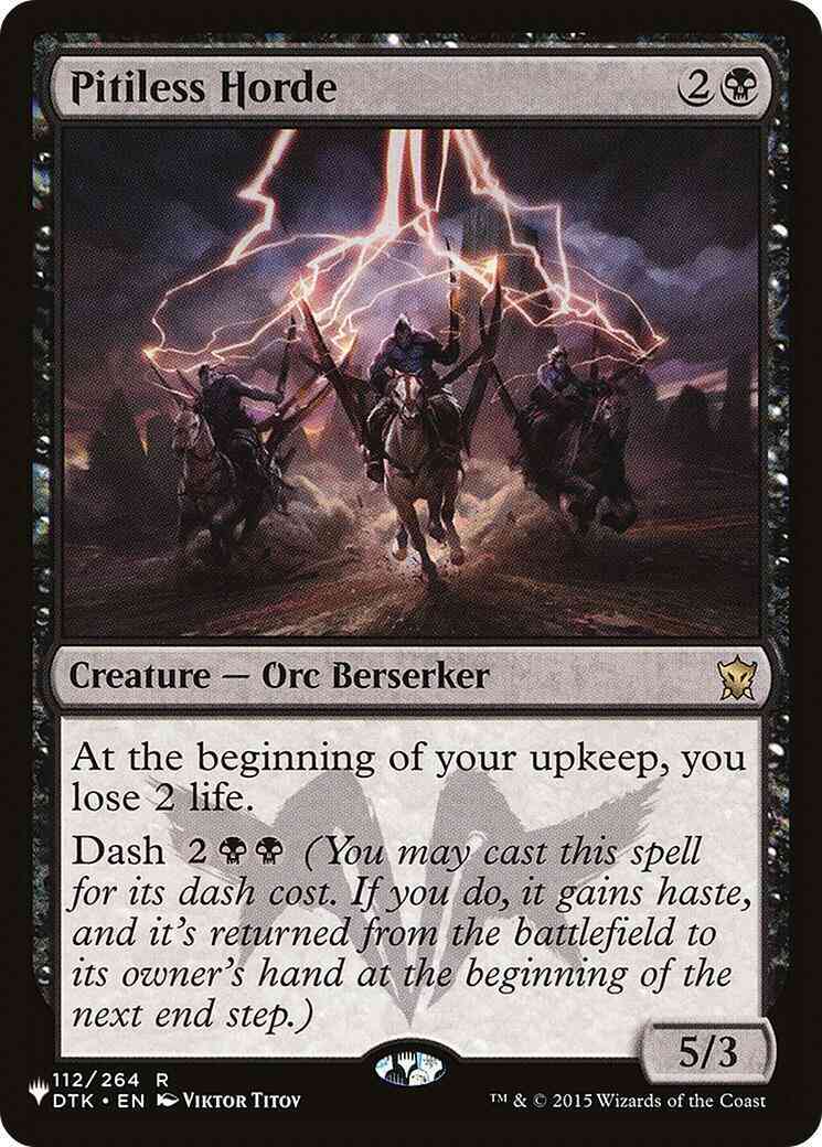Pitiless Horde [DTK-112] [The List] [Non-Foil]