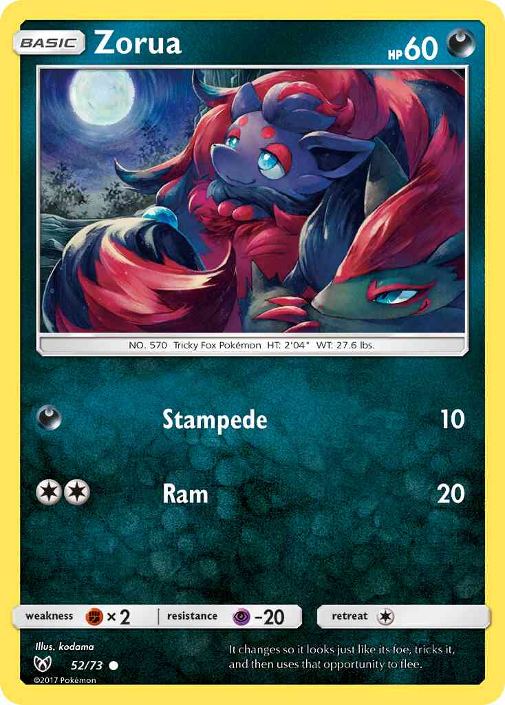 Zorua - 52/73 - Common [sm35-52] [Reverse Holo]
