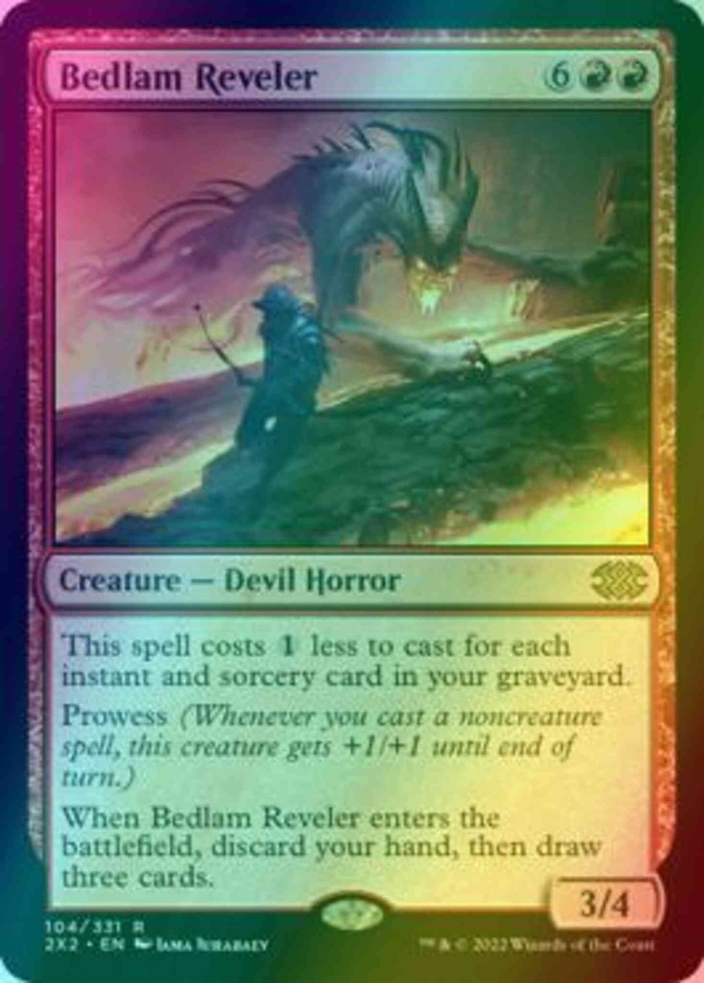 Bedlam Reveler [104] [Double Masters 2022] [Foil]