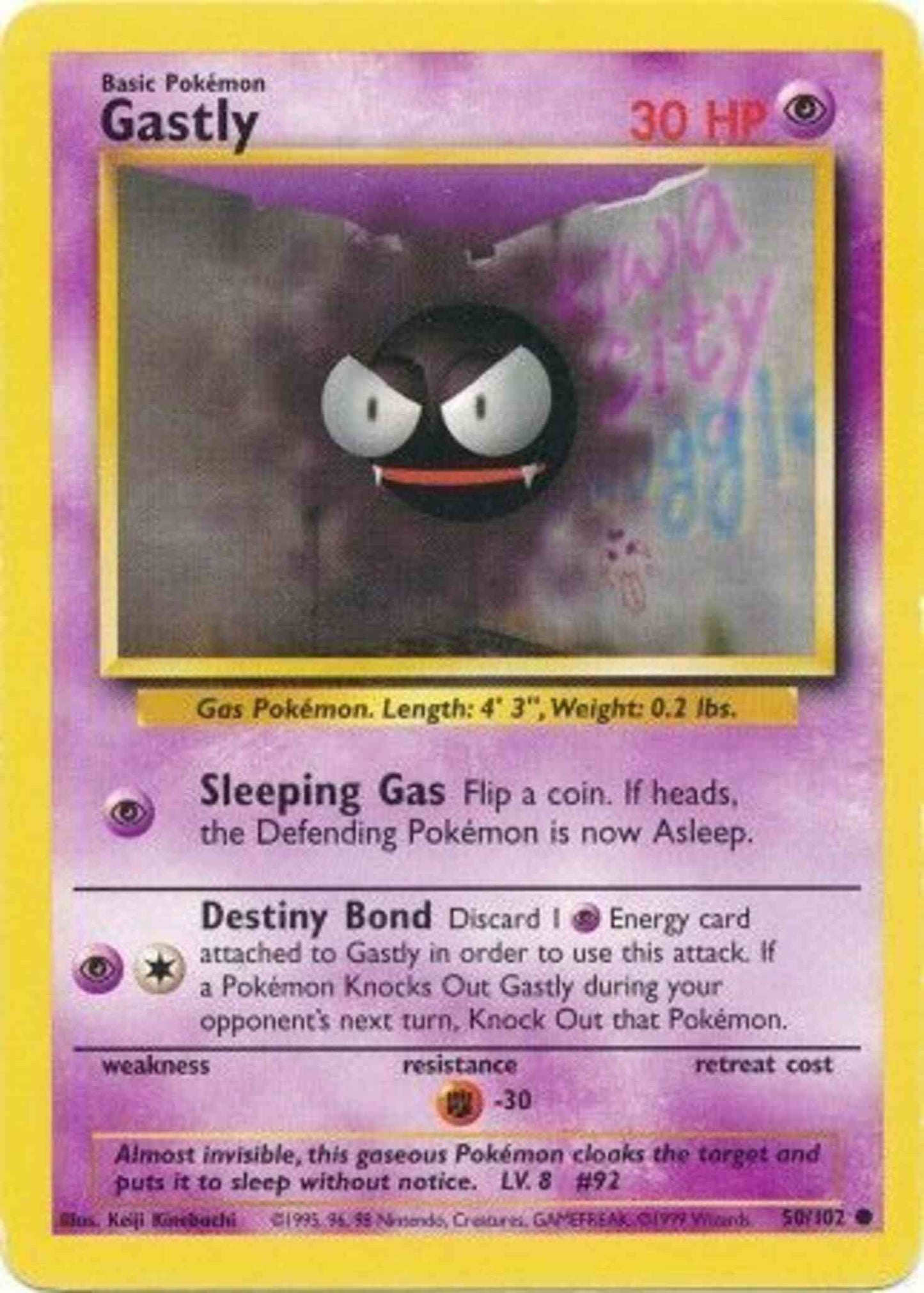 Gastly - 50/102 - Common - Unlimited [base1U-50] [Non-Holo]