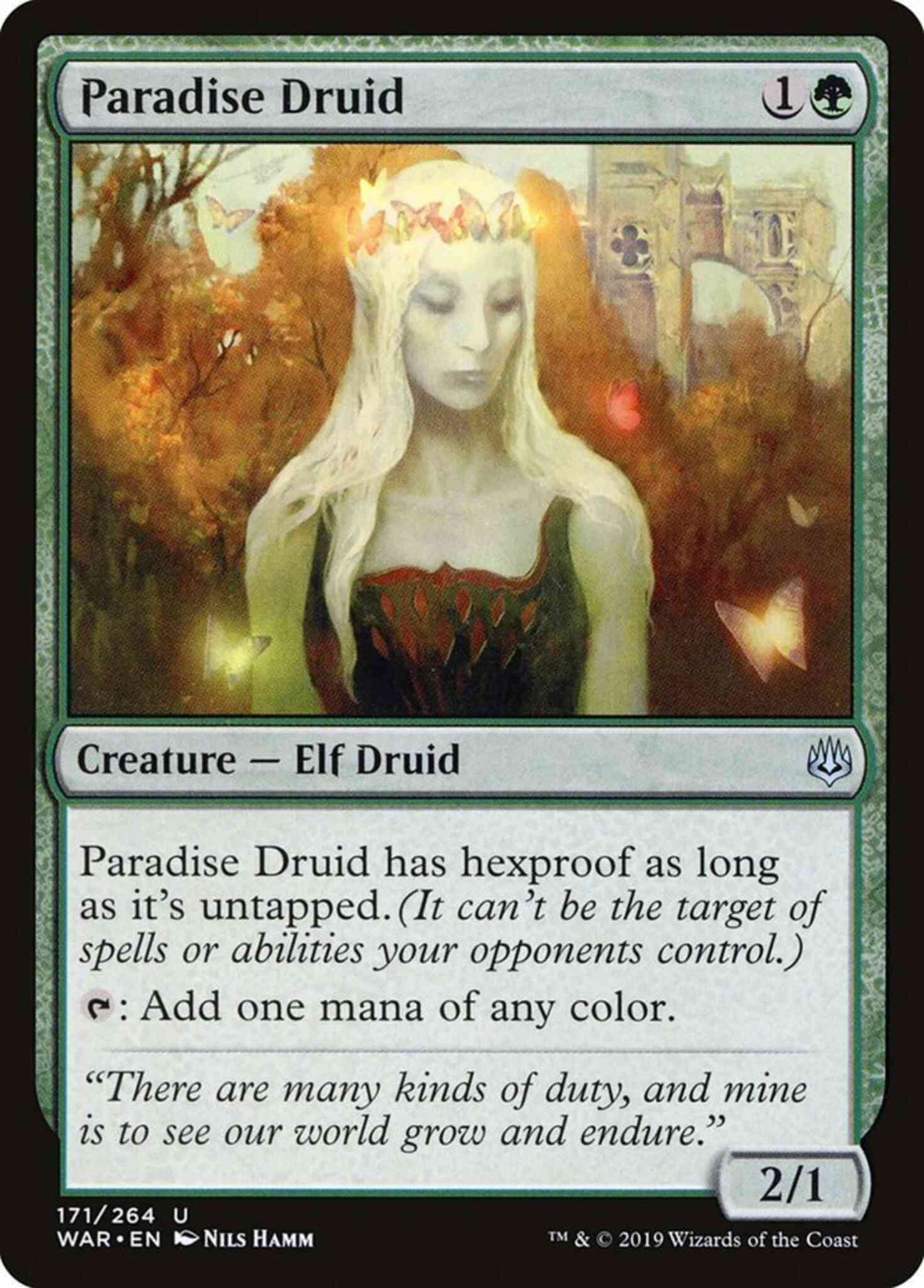 Paradise Druid [171] [War of the Spark] [Non-Foil]