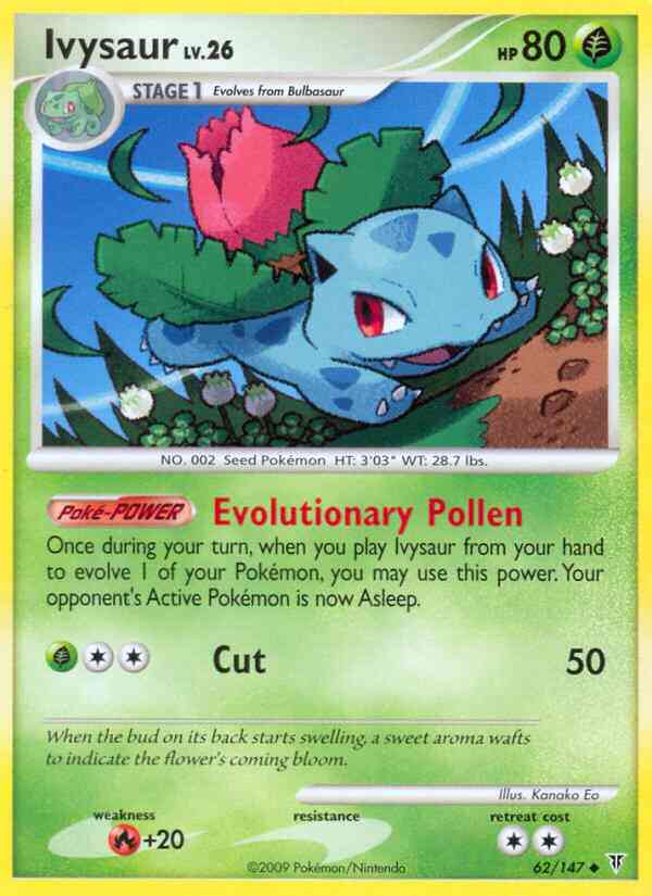 Ivysaur - 62/147 - Uncommon [pl3-62] [Reverse Holo]