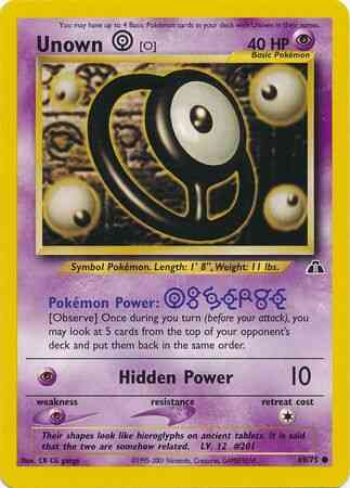 Unown - Unlimited [O] - 69/75 - Common - Unlimited [neo2U-69] [Non-Holo]
