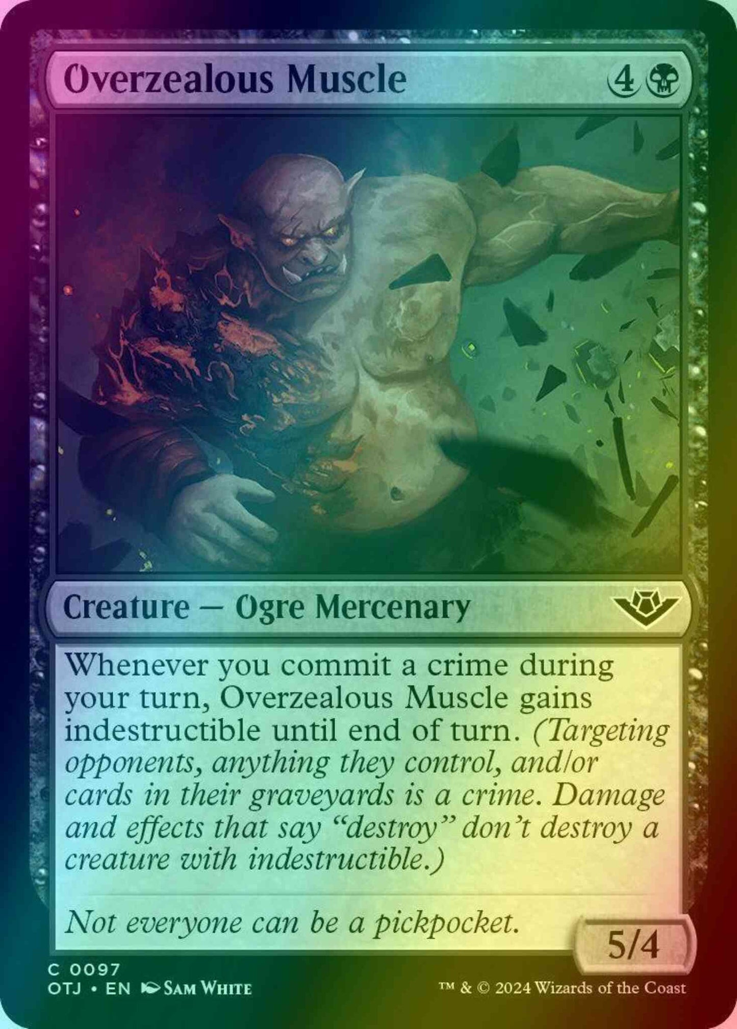 Overzealous Muscle [97] [Outlaws of Thunder Junction] [Foil]