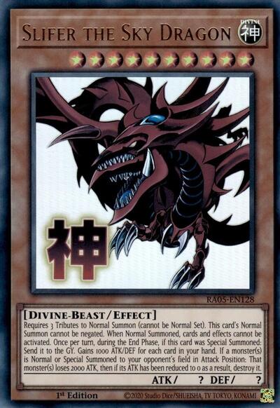 Slifer the Sky Dragon - Stamp - RA05-EN128 - Ultra Rare - 1st Edition