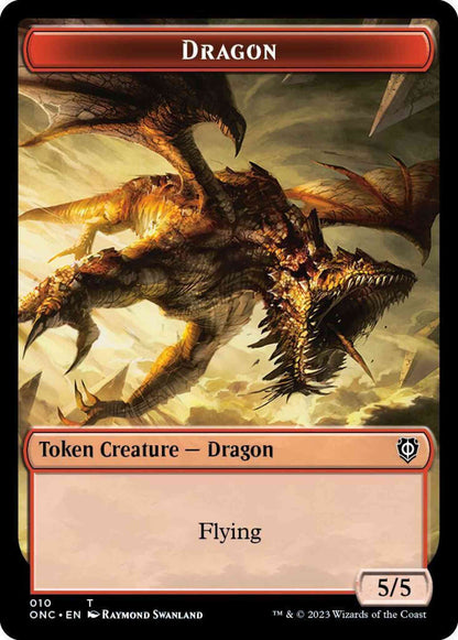 Dragon Token (10) // Kobolds of Kher Keep Token (12) [Phyrexia: All Will Be One: Commander: Tokens] [Non-Foil]