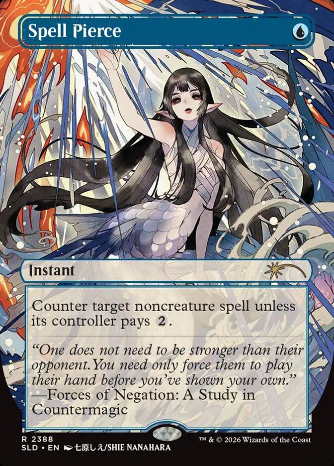 Spell Pierce [2388] [Borderless] [Return to Mystical Archive] [Secret Lair Drop] [Non-Foil]